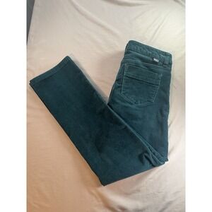Patagonia Women's Green Corduroy Straight Pants, Organic Cotton, Sz 27 Granola
